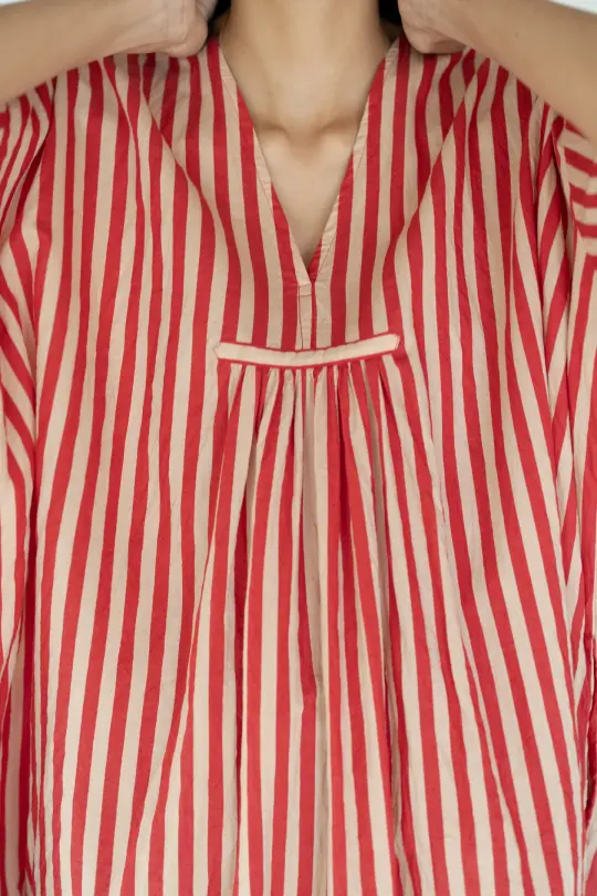 IRENE - RED BEIGE STRIPES