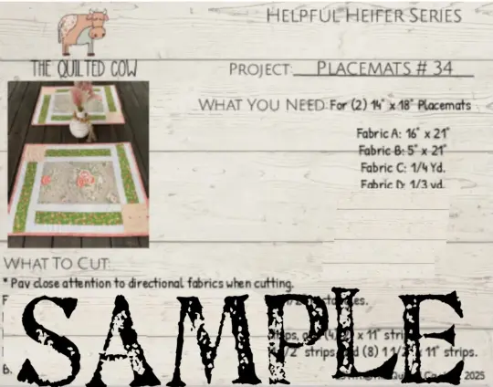 Helpful Heifer Placemats #34