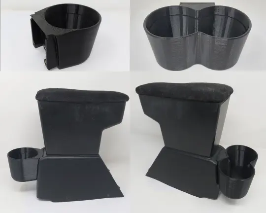 Single and Dual Cup Holder Accessory for 1988-1991 Honda EF Civic Factory Arm Rest