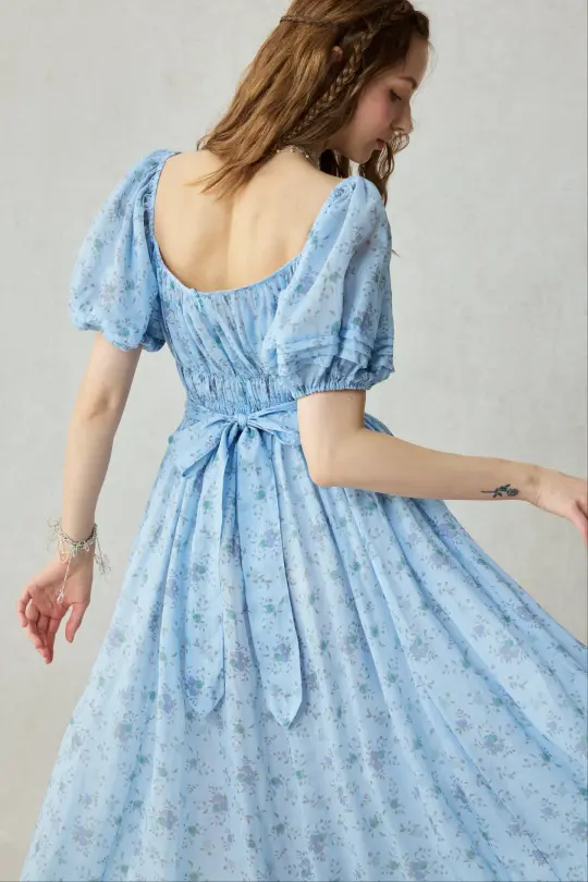 Alice 19 | Floral linen dress