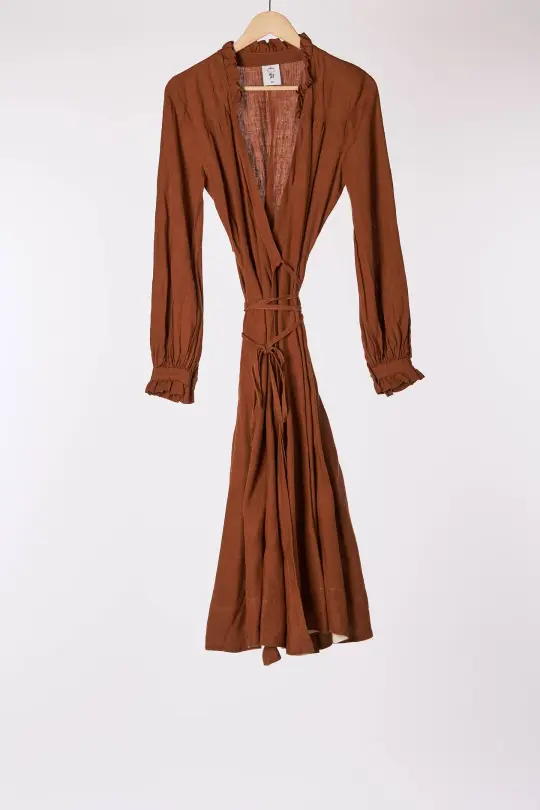 Darcy Dress, Long Sleeve, Warm Brown