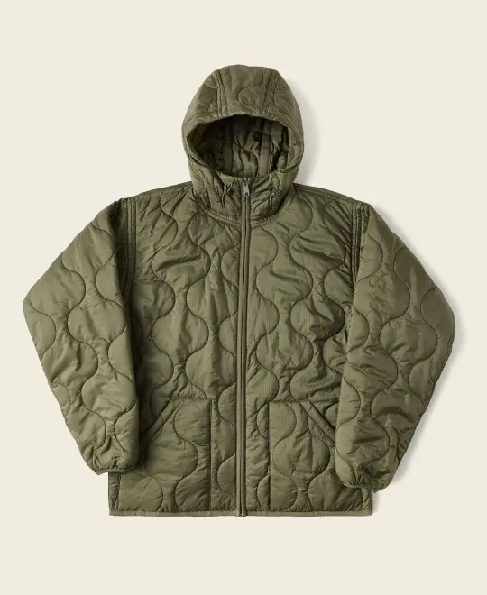 Military Style Quilted Padded Ripstop Nylon Jacket - Experimental Sample