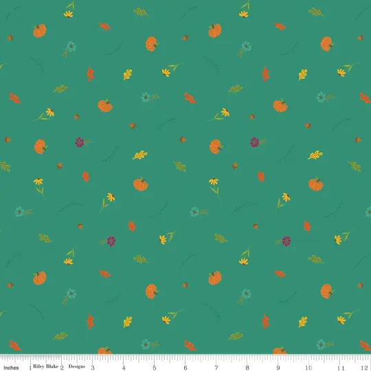 Teal Fall Toss from Autumn Afternoon