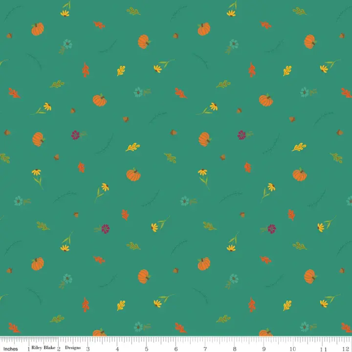 Teal Fall Toss from Autumn Afternoon