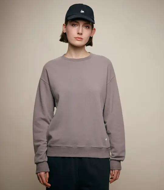 Relaxed Cotton Soft Fleece Sweatshirt
