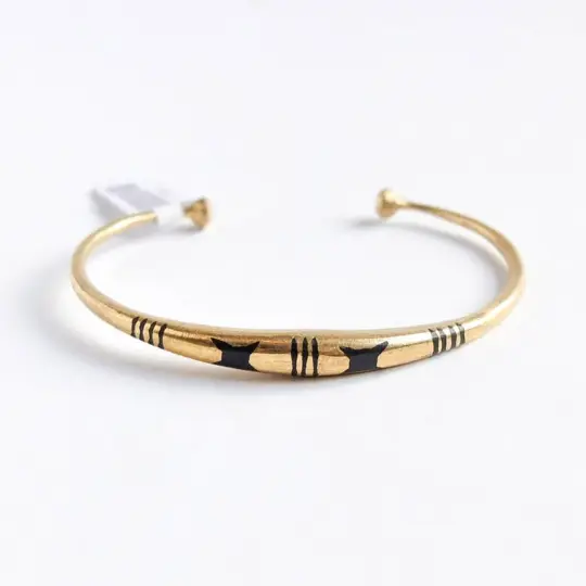 Double X African Brass Bracelet