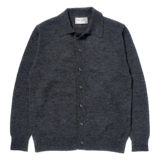 ALPACA COLLAR KNIT CARDIGAN