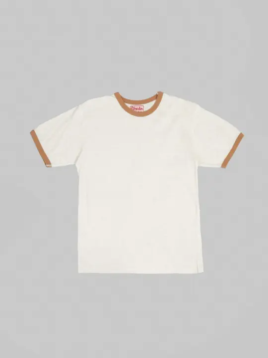 Wonder Looper Recycled Cotton Foxfibre® Ringer T-Shirt Sand