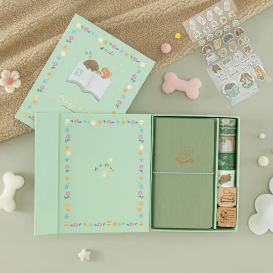 Tsuki ‘Puppy Life’ Travel Notebook Gift Set ☾