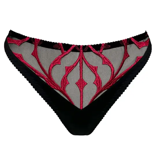 BURGUNDY DOGMA THONG
