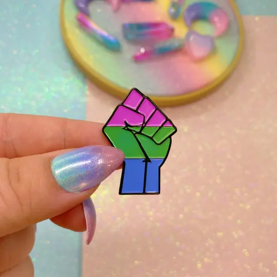 Polysexual Pride Flag Enamel Pin