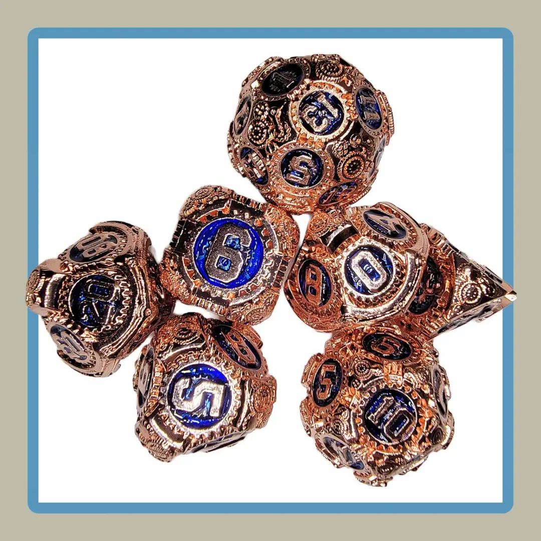 steampunk dice set