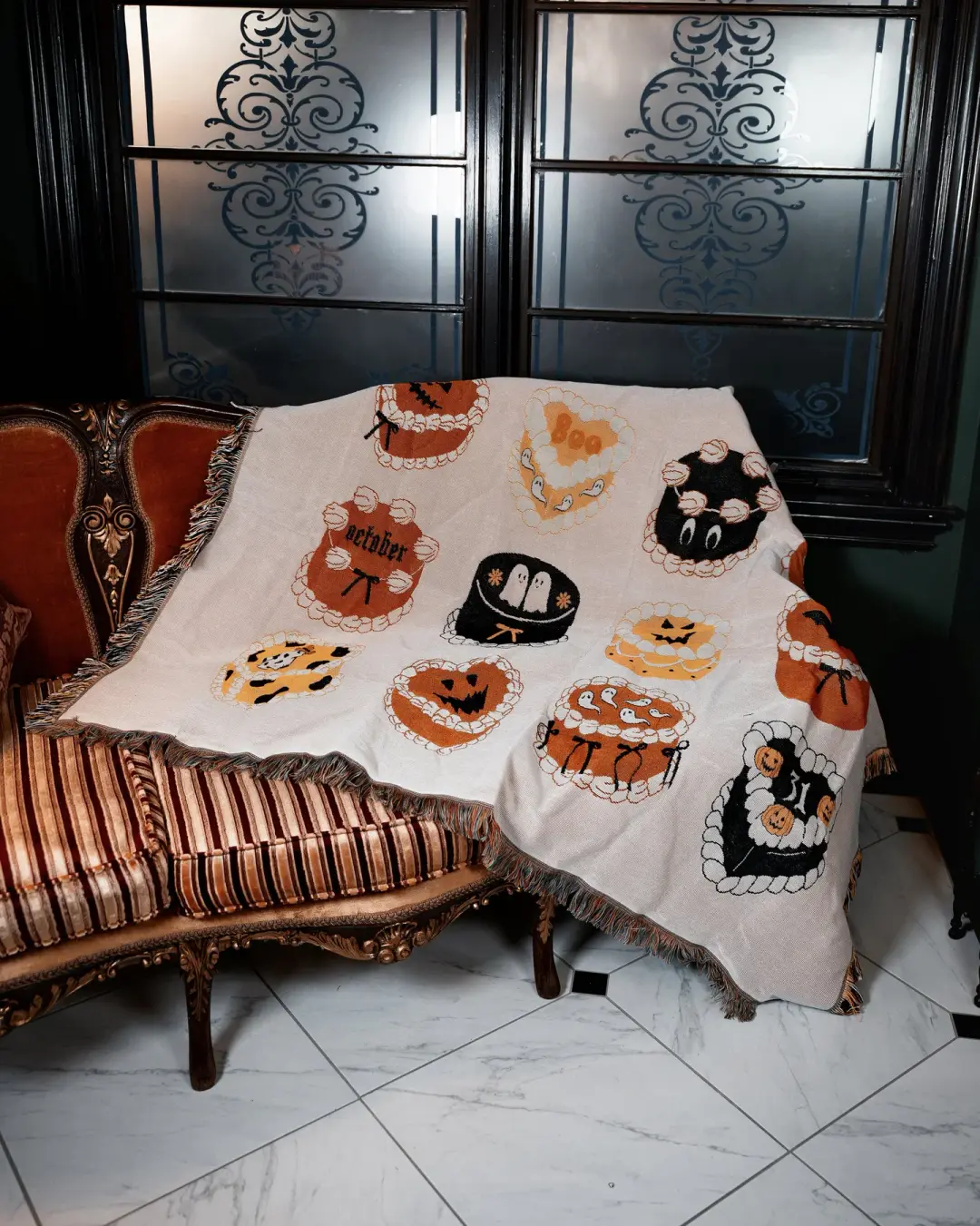 'October Bakery' Woven Tapestry Blanket