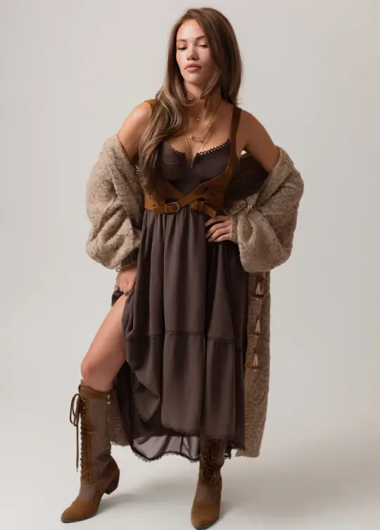 Vola Dress in Taupe