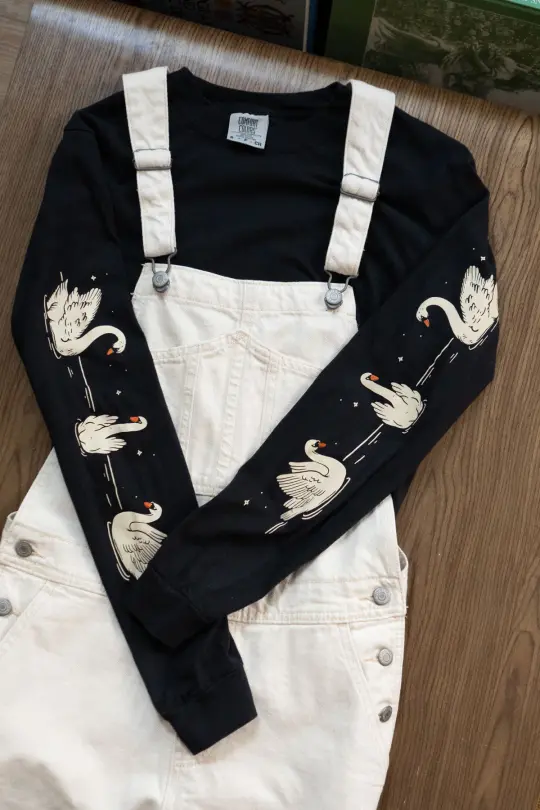Night Swans Long Sleeve Tee