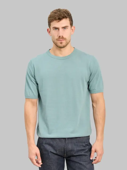 Mooncastle 12G Ice Cotton Crewneck T-Shirt Mist Green