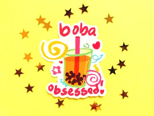 boba obsessed sticker