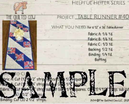 Helpful Heifer Table Runner #40