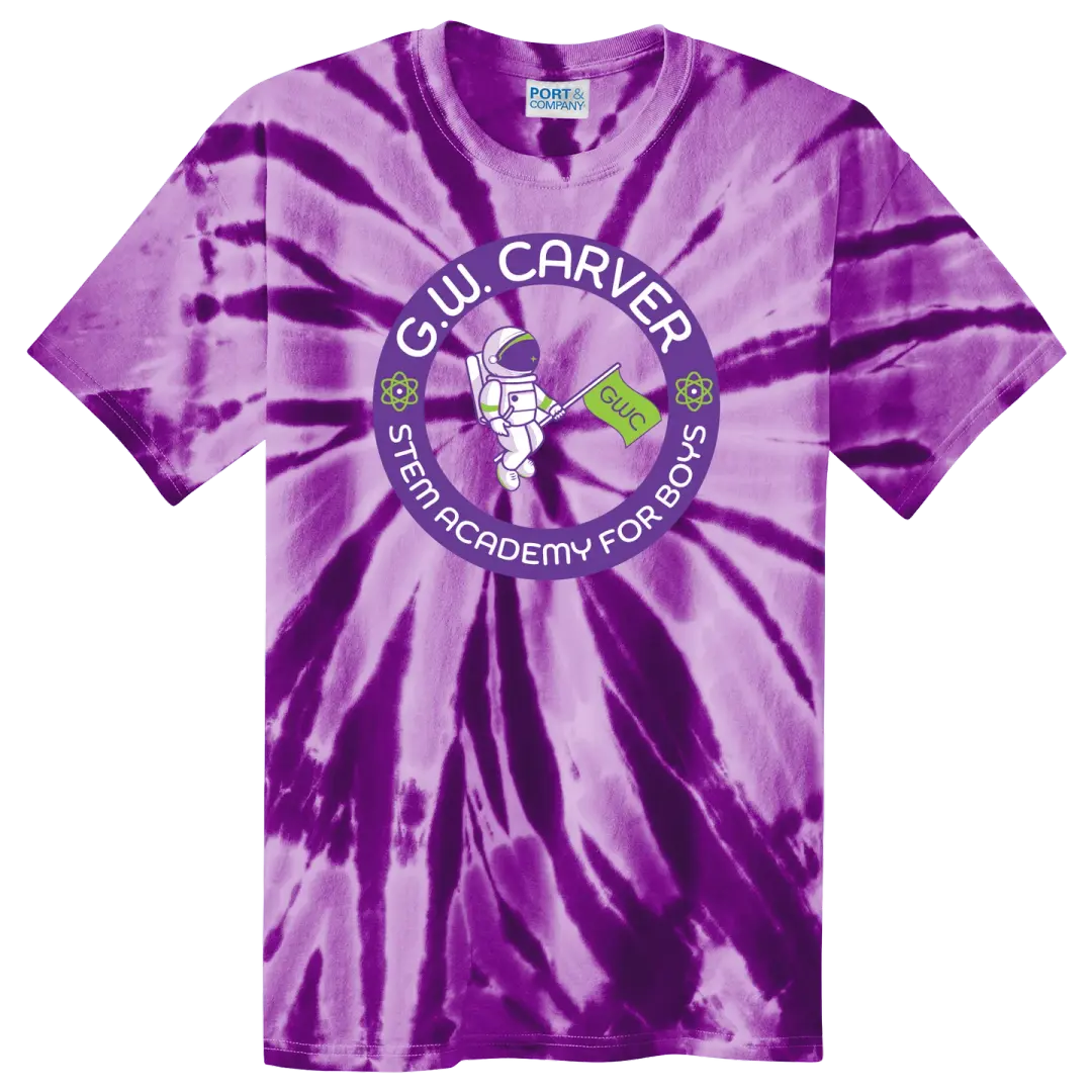 GWC STEM Academy Screen Printed PC147 Adult SS Tie-Dye Tee
