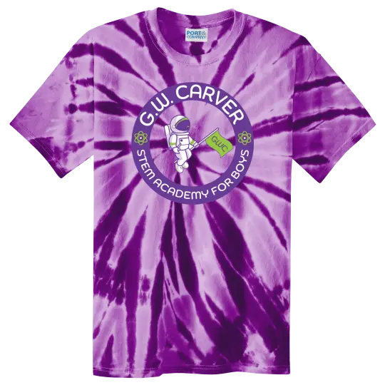 GWC STEM Academy Screen Printed PC147 Adult SS Tie-Dye Tee