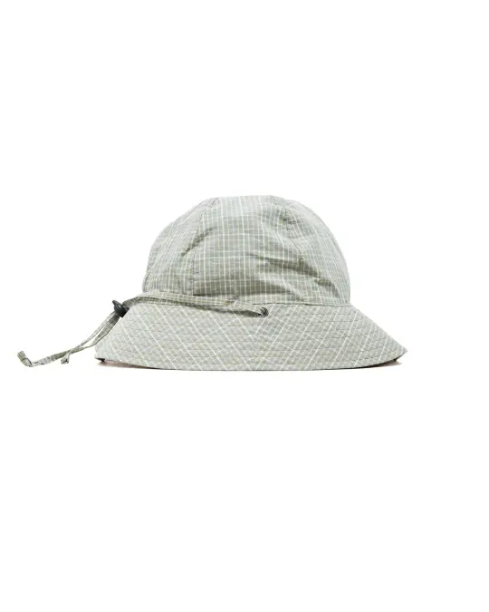 Found Feather Military Sun Hat (Reversible) Green Check
