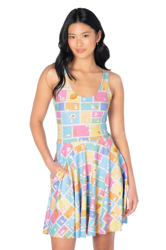Bunnygram Scoop Skater Dress