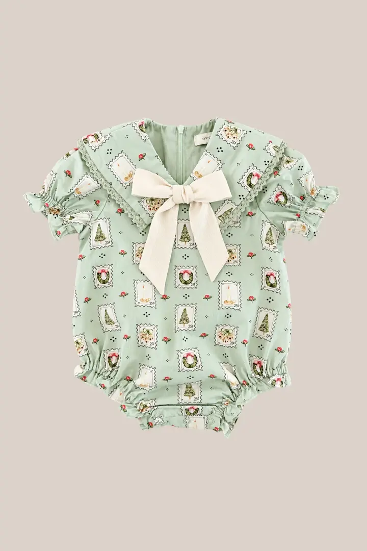 Baby Alice Romper in Merry Mail