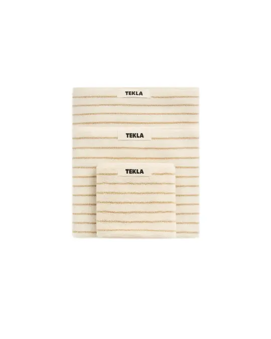 Tekla Terry Bath Towel Sienna Stripes