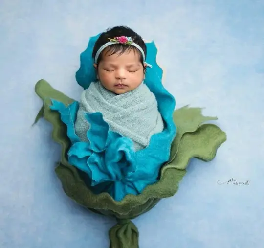 Shop the Look: Teal & Green Blossom Merino Silk Felted Layers, set of 2 layers
