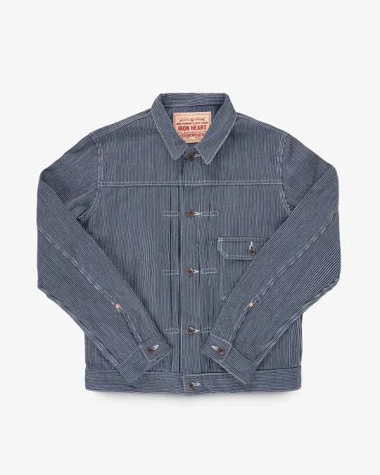 10.5oz Narrow Stripe Hickory Type I - Indigo