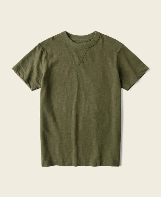 10.5 oz Cotton Tubular Gusset T-Shirt - Green