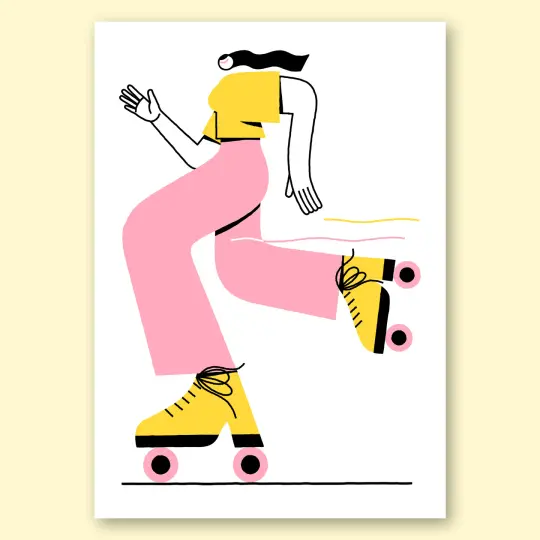Rollerskate — 30 x 42 cm