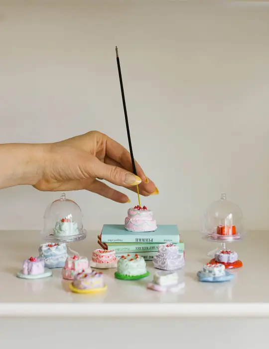 Let Us Eat Cake- Mini cake sculptures, incense burners