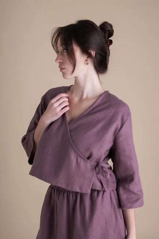 Artemis Top in Thistle