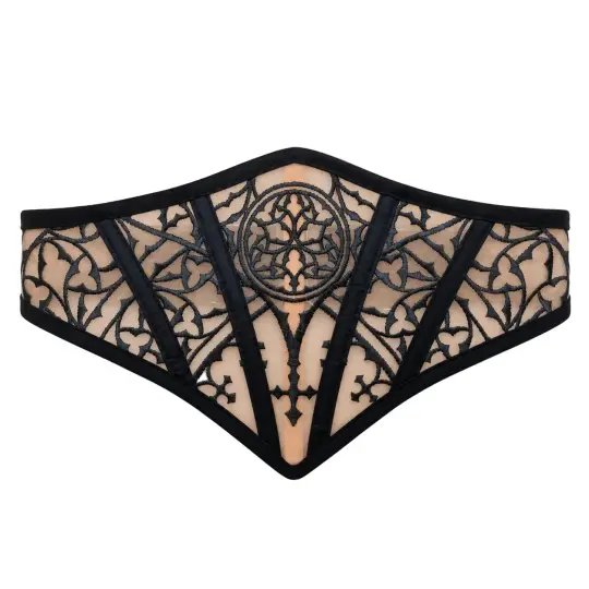 UNHOLY MESH CORSET BELT (NUDE)