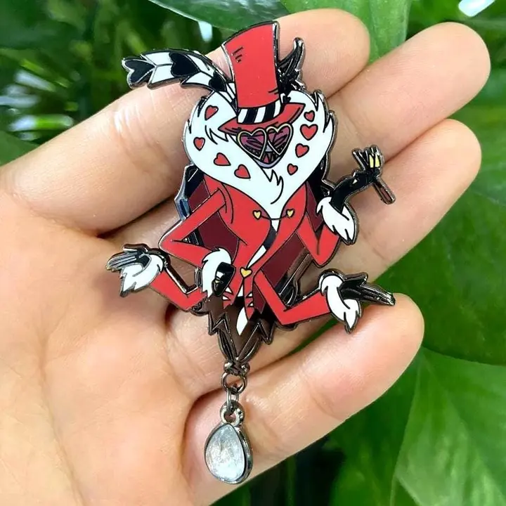Valentino Portrait Enamel Pin | Hazbin Hotel Fanart