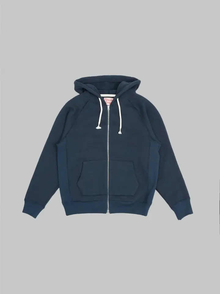 Wonder Looper Zip Hoodie 876gsm Double Heavyweight French Terry Navy