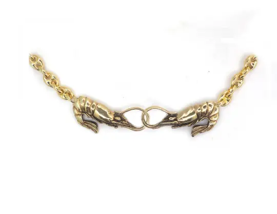Shrimp love chain 14k