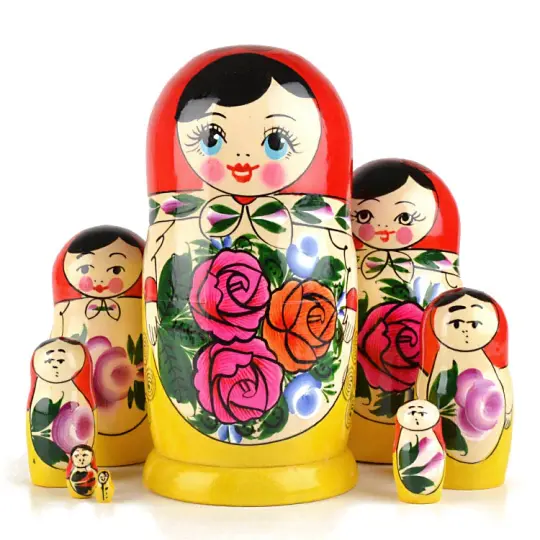 Red Roses Traditional Matryoshka