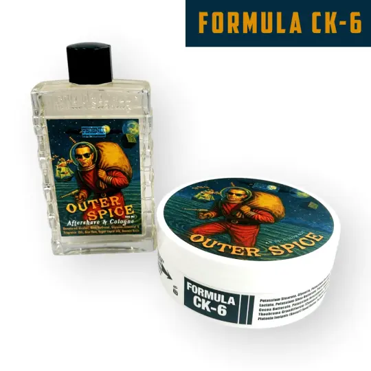 Outer Spice Artisan Shave Soap & Aftershave Bundle | Ultra Premium CK-6 Formula | An Homage To An Icon!