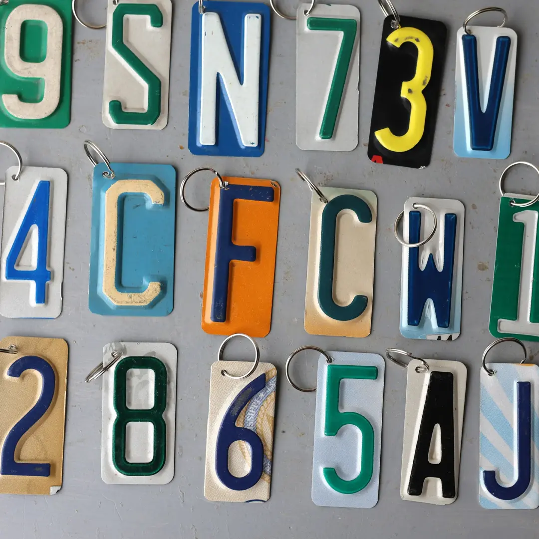 License Plate Keychains