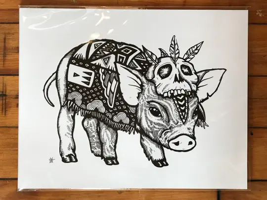 Uncured Assassin, Screen Print on Card Stock