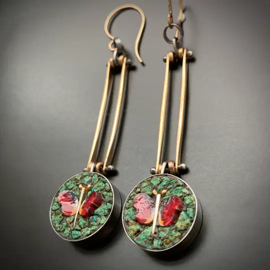 Red Butterfly Earrings
