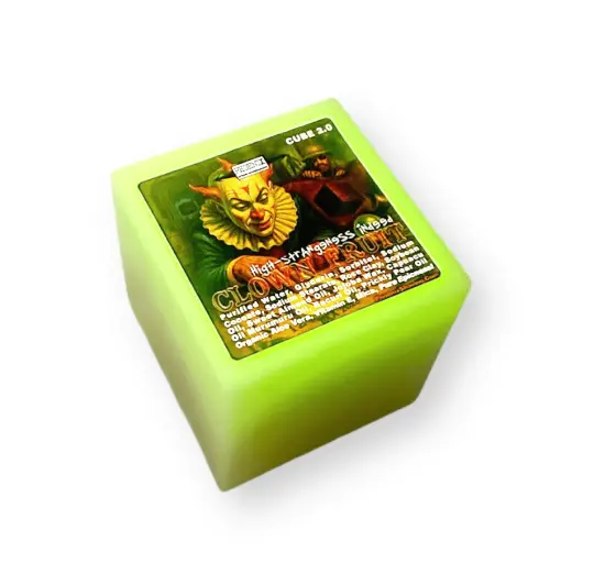 Clown Fruit's Glo CUBE 2.0 | 8 oz Preshave Soap | Spooky Seasonal Scent! | Yes, It Glows!
