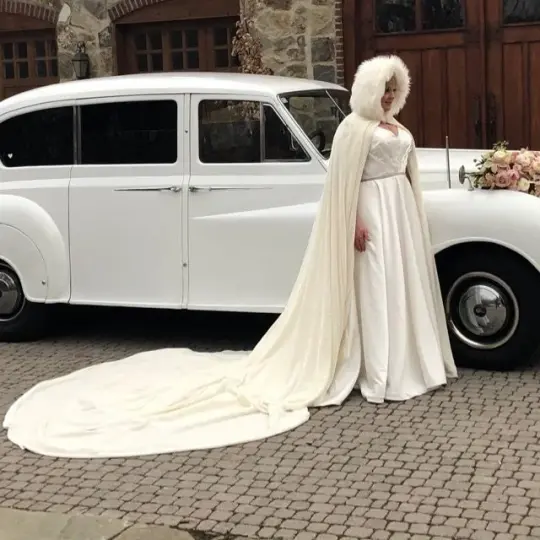 Silk Velvet Wedding Cape