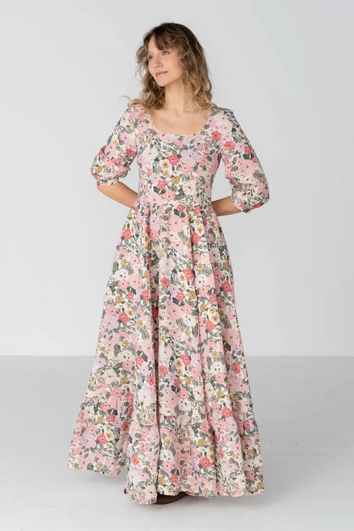 Carmen – Tailored Linen Maxi Dress