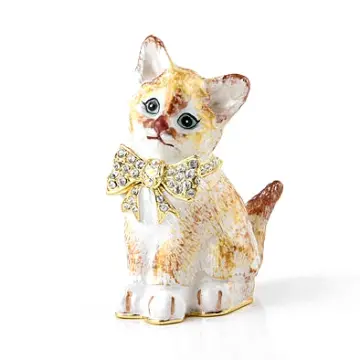 Kitten with Bowtie Trinket Box