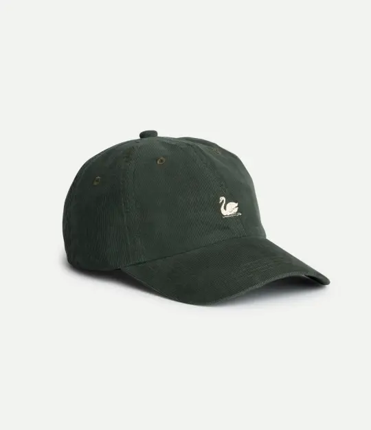 Swan Logo Cotton Corduroy Cap