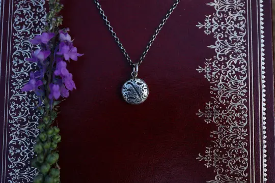 Gothic Initial Pendant - Silver