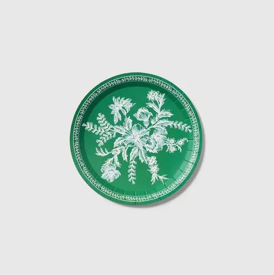 Emerald Toile Small Plates (10 per pack)